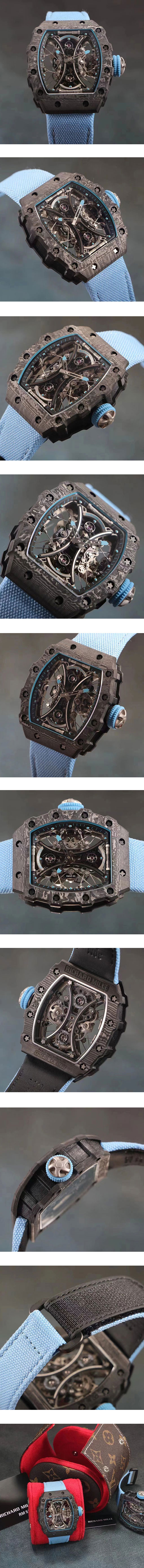 新作掲載 Richard Mille トゥールビヨン パブロ・マクドナウRM 53-01 レプリカ時計通販 手巻き スケルトン文字盤 ラバーベルト
